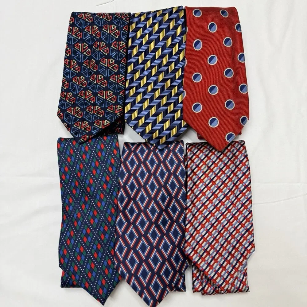 Lot of 6 Men’s Ties | 5–Turnbull Asser (England) | 1–Brioni (Italy) 100% Silk